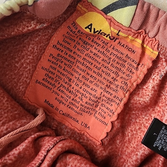 Aviator Nation Joggers Smiley Repeat Size Large Fit More Like Medium - Picture 4 of 12